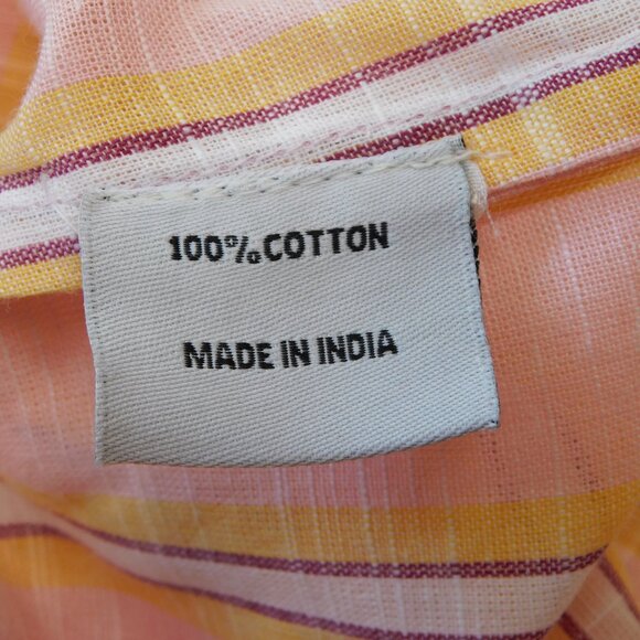 Daughters of India Poet Blouse | Pink Sorbet | Stripes | Boho | VGUC | XL - Picture 9 of 10